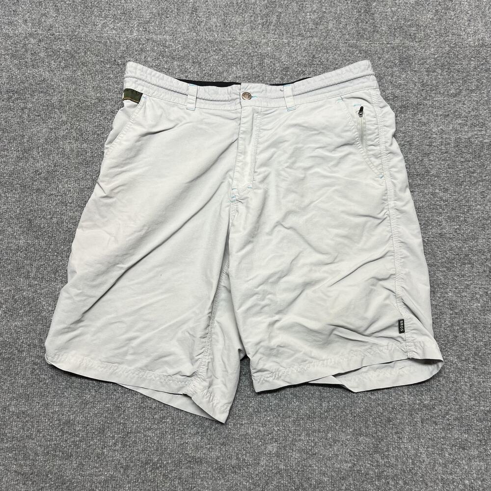 Howler Bros Shorts Mens 36 Gray Chino Nylon Elastic Waist 9 Inseam Quick Dry